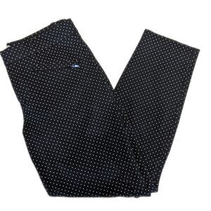 GAP diamond geo skinny ankle pants, black with white diamond pattern 4 R